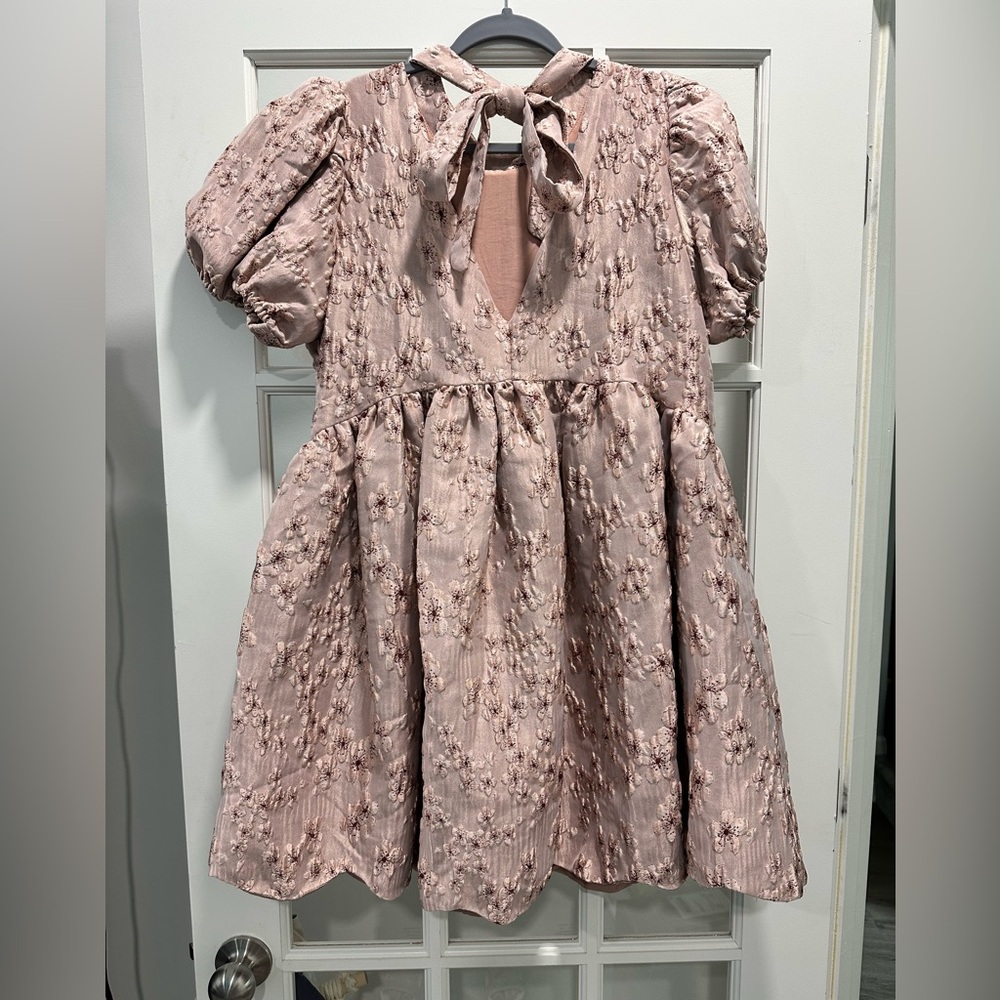 Sister Jane DREAM Jacquard Mini Dress in Pinkish Mauve - Size Medium - Picture 6 of 9